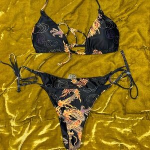 3 Piece Triangle Bikini Set